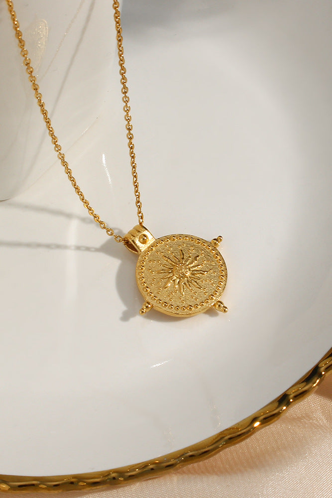 Sun Compass Pendant Necklace