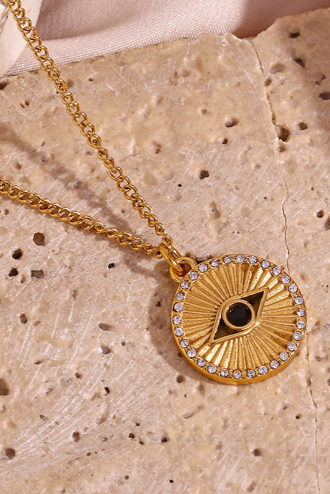 Sunburst all-seeing eye pendant necklace