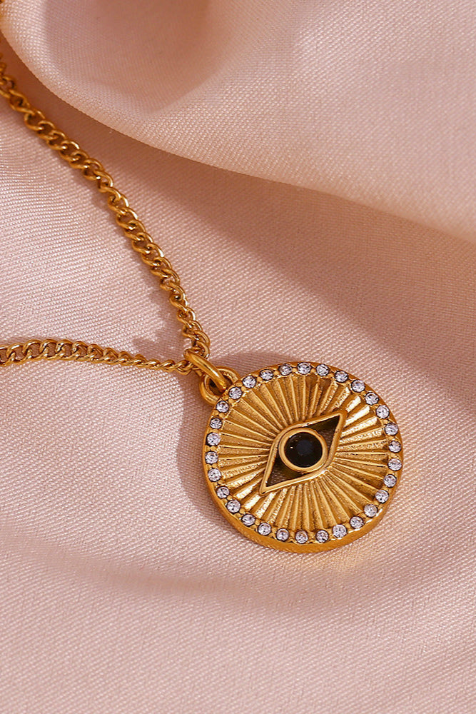 Sunburst all-seeing eye pendant necklace