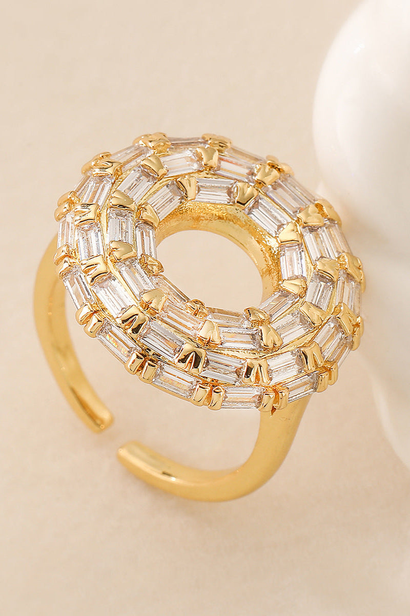 Sunflower Geometric Open Ring