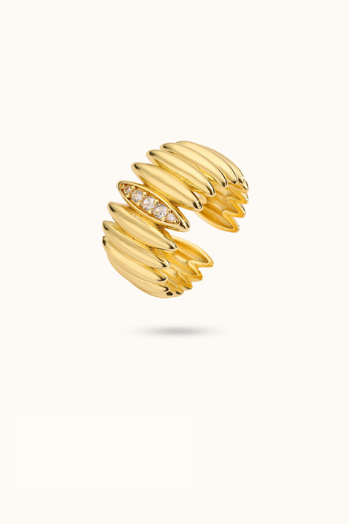 Teardrop Olive Diamond Ring