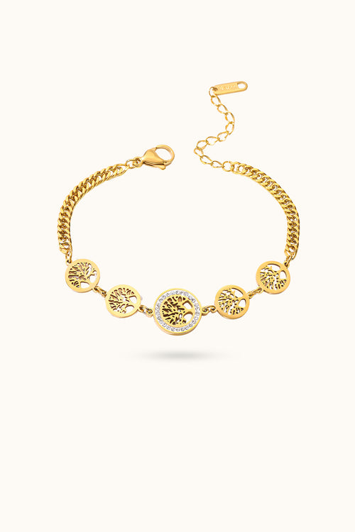 Tree of Life Diamond Border Bracelet