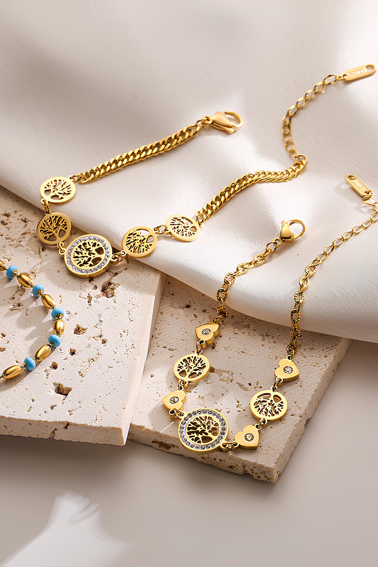 Tree of Life Diamond Border Bracelet