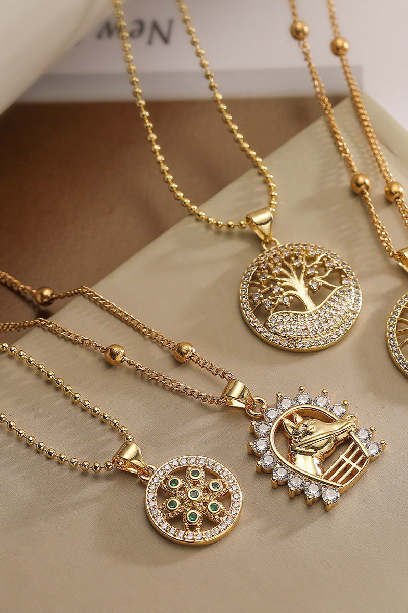 Wheel of Fortune Diamond Pendant Necklace