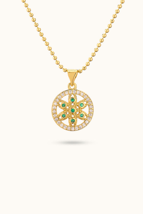 Wheel of Fortune Diamond Pendant Necklace