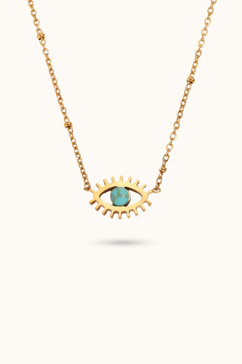 Turquoise All-seeing Eye Pendant Necklace