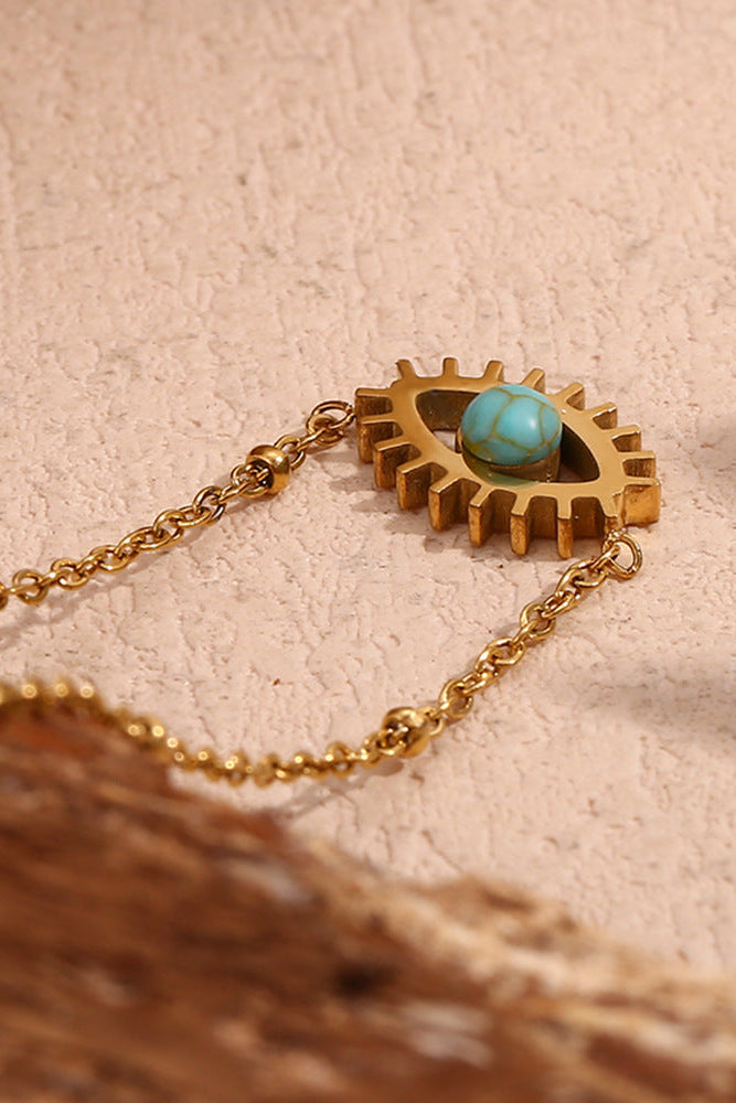 Turquoise All-seeing Eye Pendant Necklace