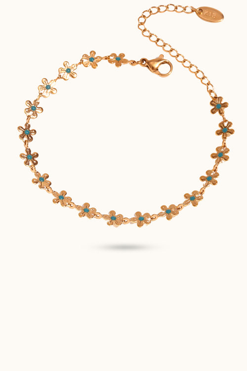 Turquoise Stamen Chain Necklace