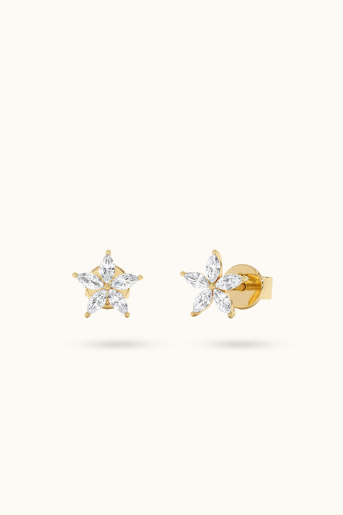 Vicky Start Diamond Stud Earrings