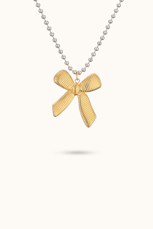 Vintage Bow Pendant Necklace