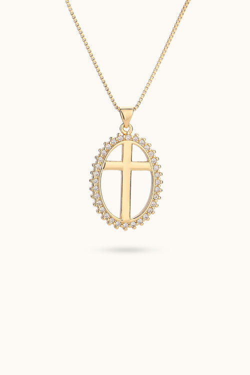 Vintage Cross Diamond Pendant