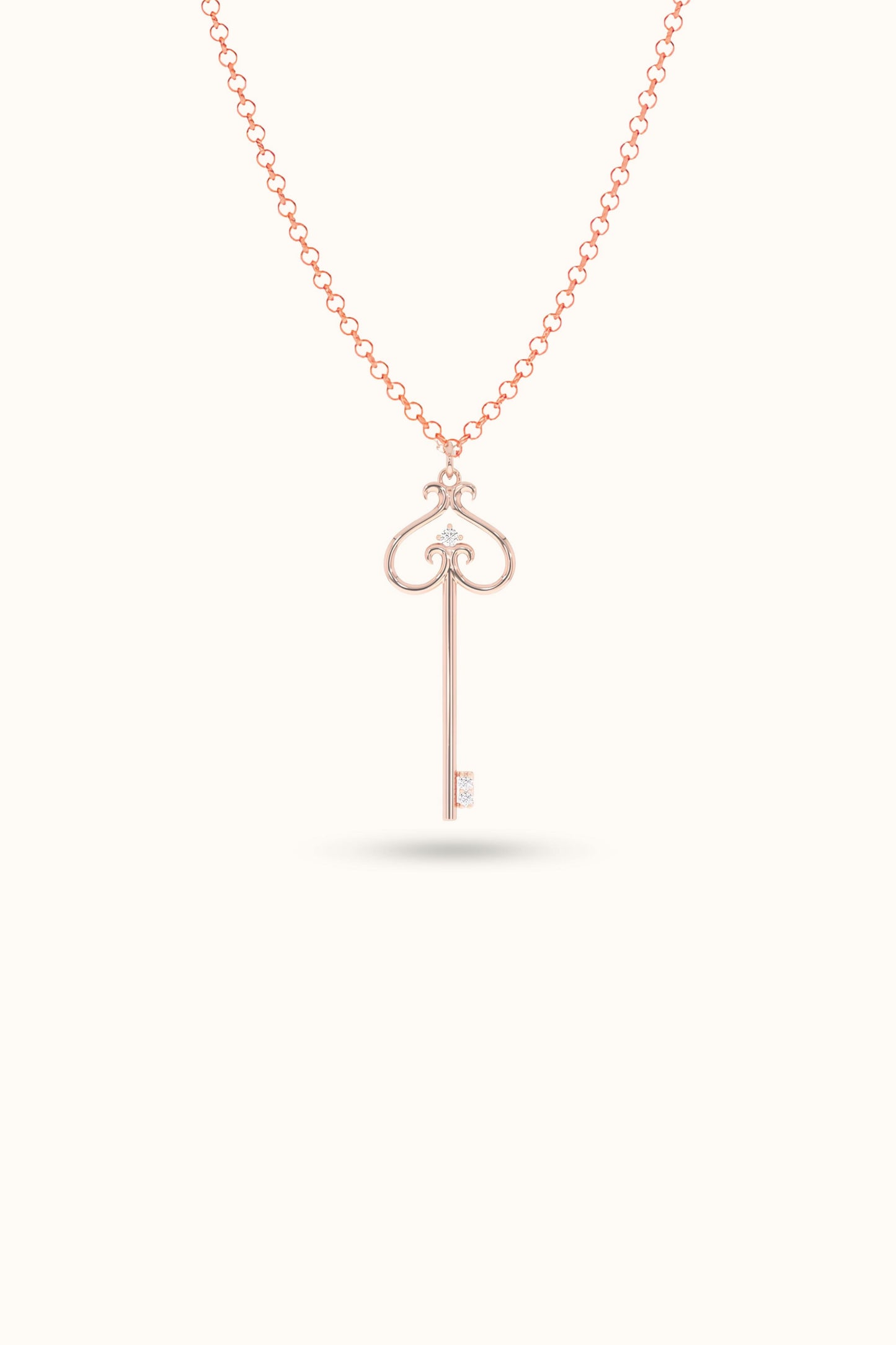 Vintage Key Pendant Gold Key Necklace