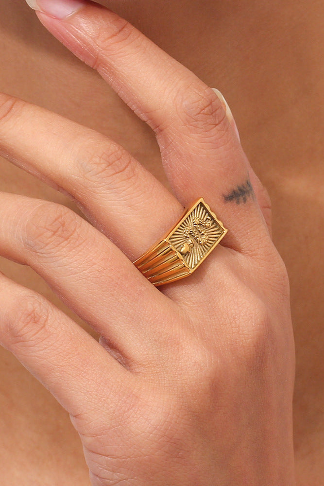 Vintage Square Snake Ring