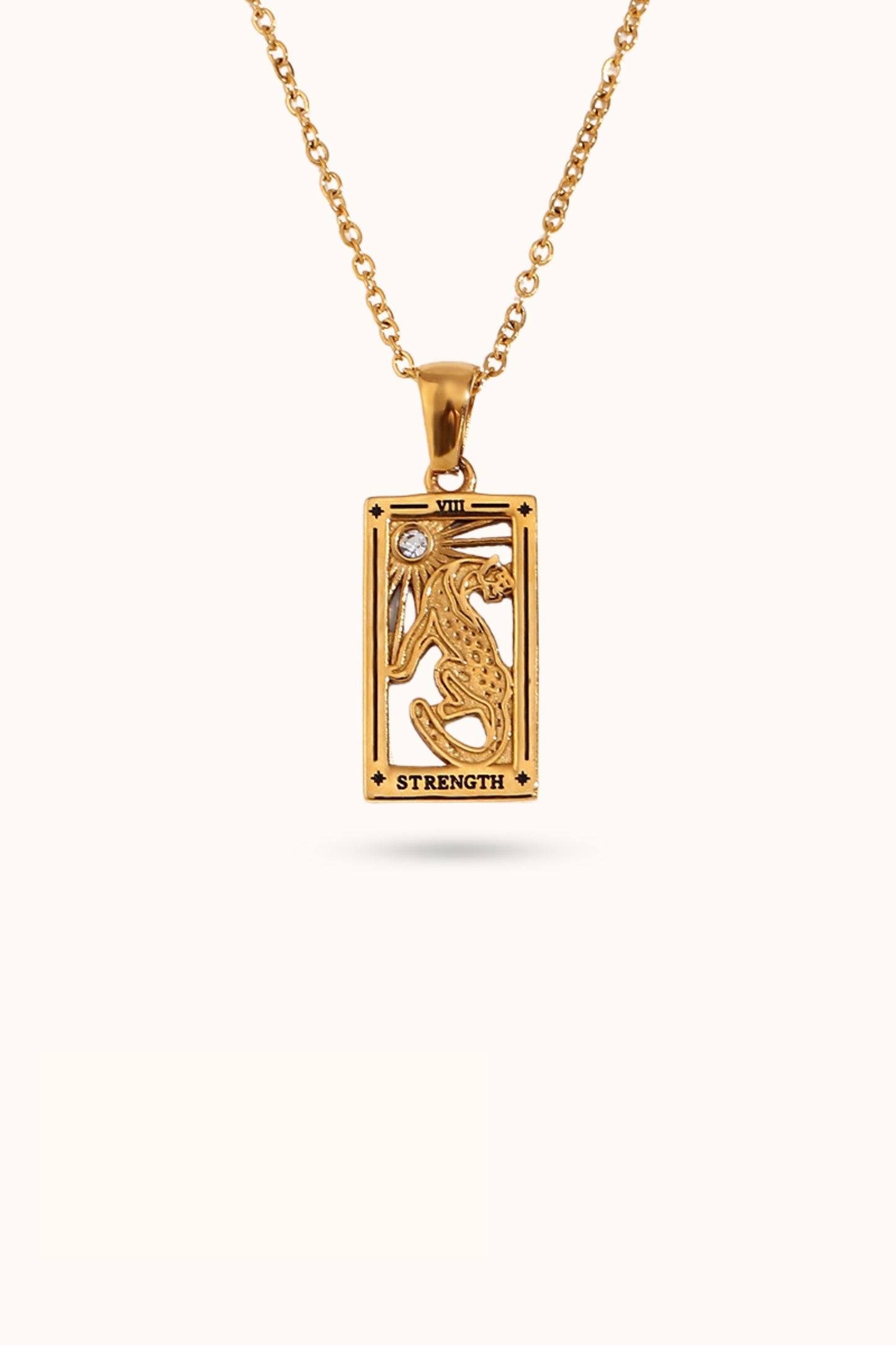 Vintage Tarot Card Diamond Necklace