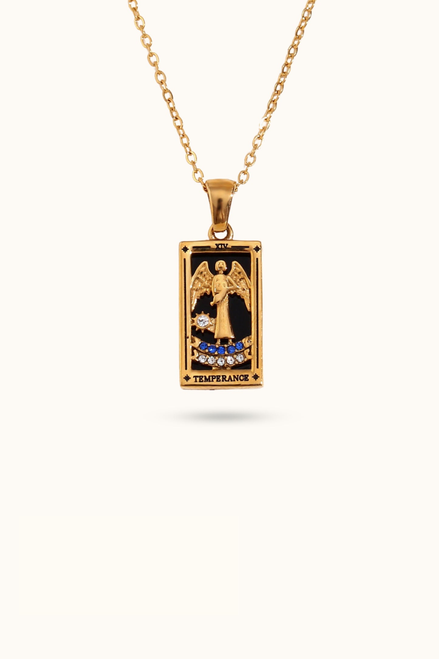Vintage Tarot Card Diamond Necklace