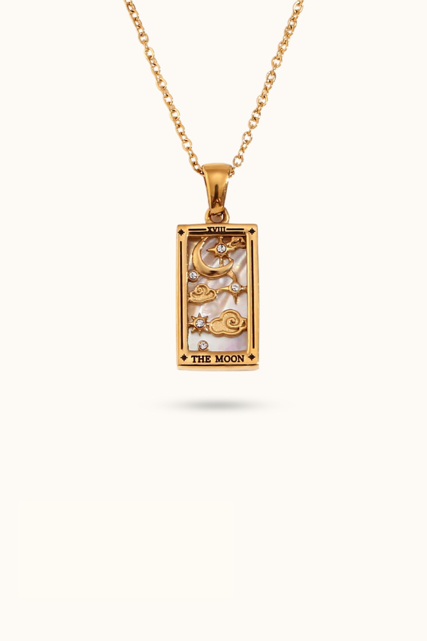 Vintage Tarot Card Diamond Necklace
