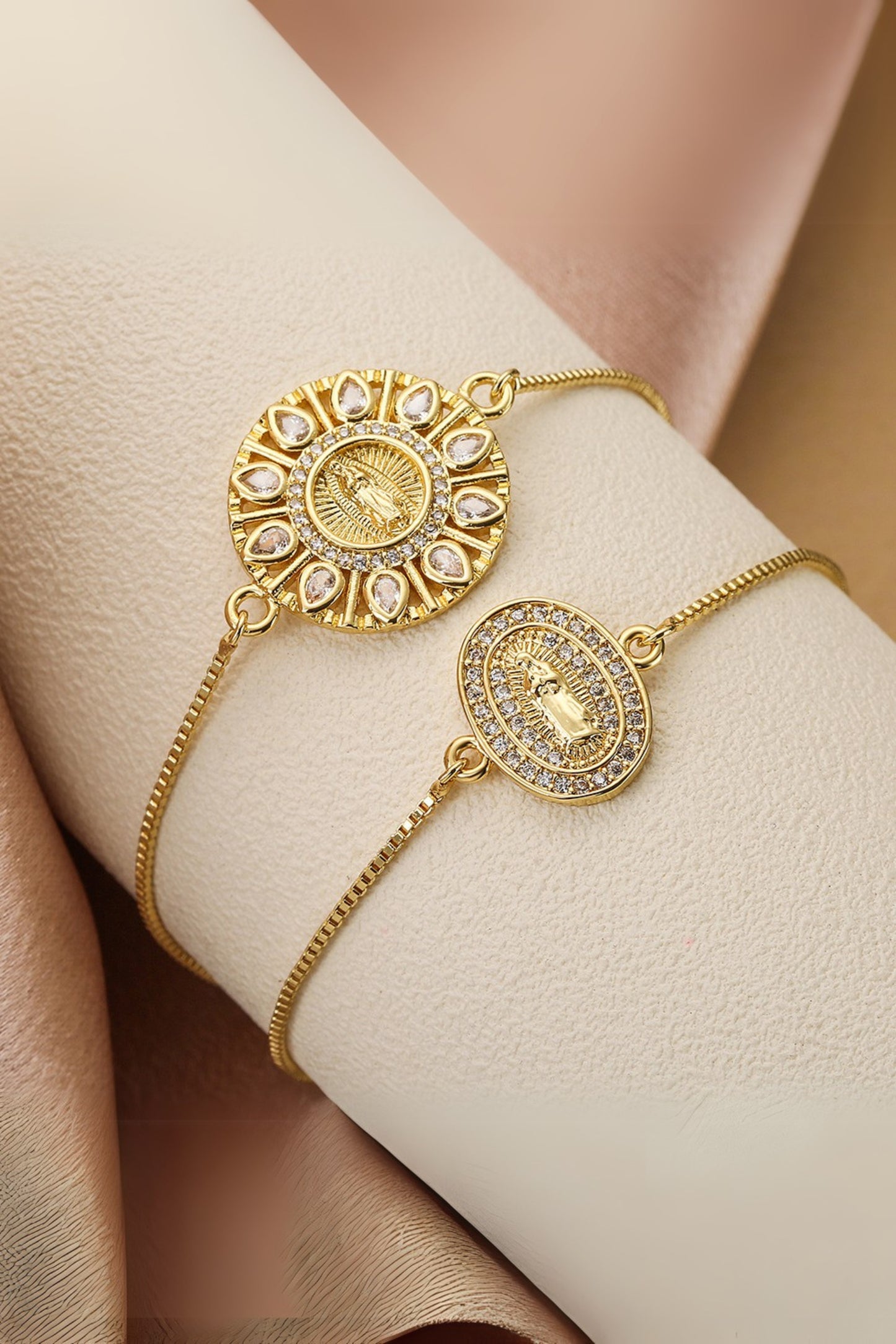 Virgin Mary Zirconia Bracelet
