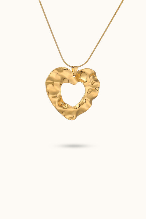 Wave Heart Pendant Necklace