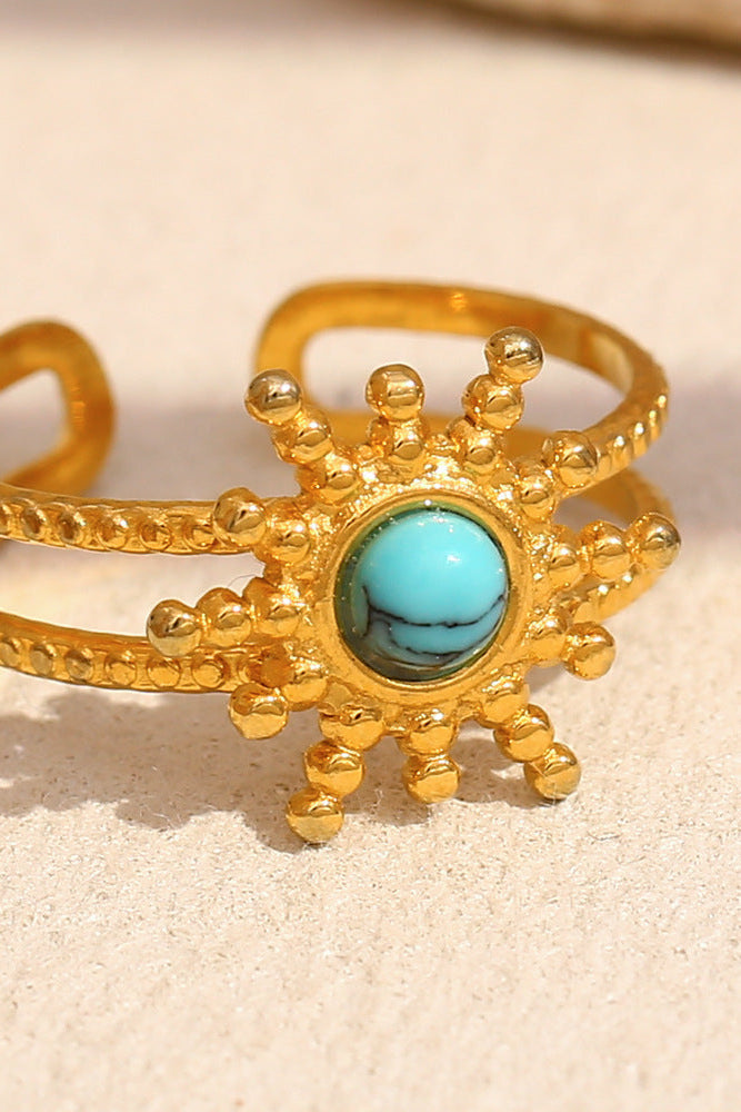 Sun Natural Turquoise Ring