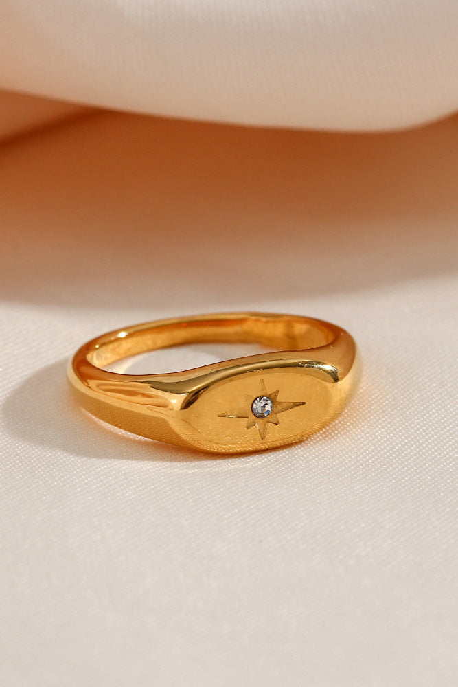 Oval Star Diamond Ring